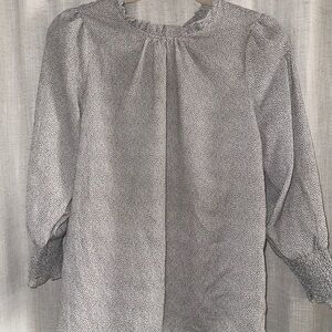 Black and White Patterned Blouse